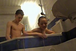Doggystyle Teen Sex In The Bathtub With A Cutie
